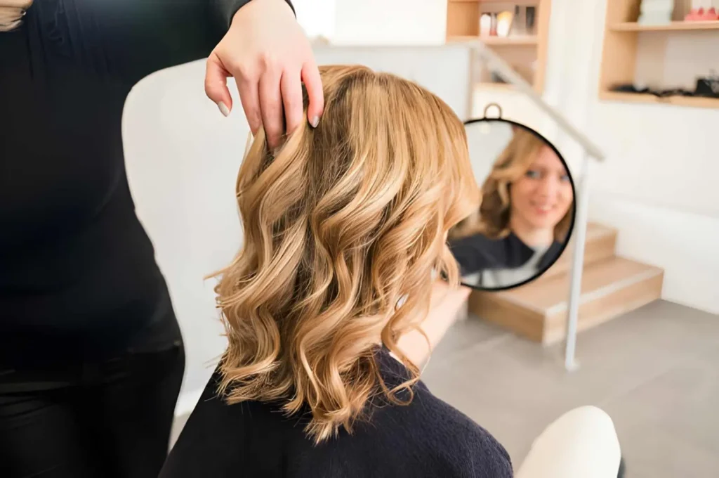 Before and after color treatment at Hair Salon in Odem